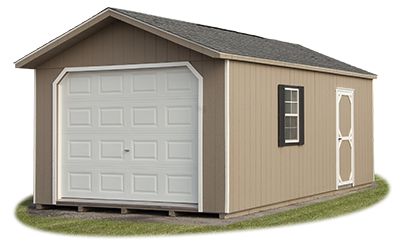 12x24 Peak Garage with pc clay LP Smart Side from Pine Creek Structures