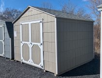 10x10 Cut Lap Madison Peak Shed in Clay Siding
