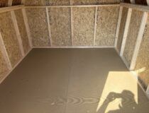 inside of 8x10 mini barn storage shed