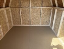 Inside of 8x10 mini barn storage shed