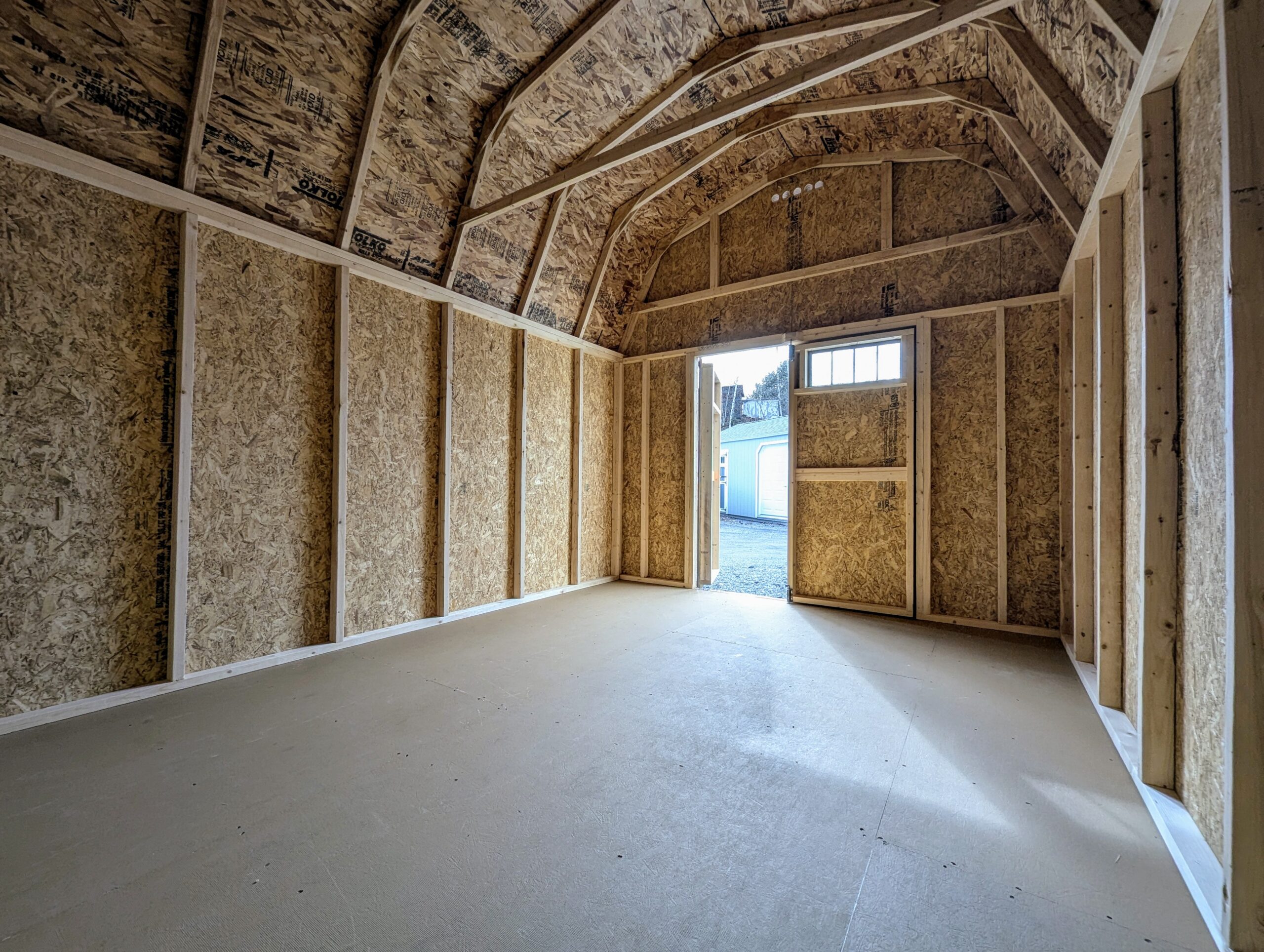 Interior of a 10x14 Madison Series Dutch shed