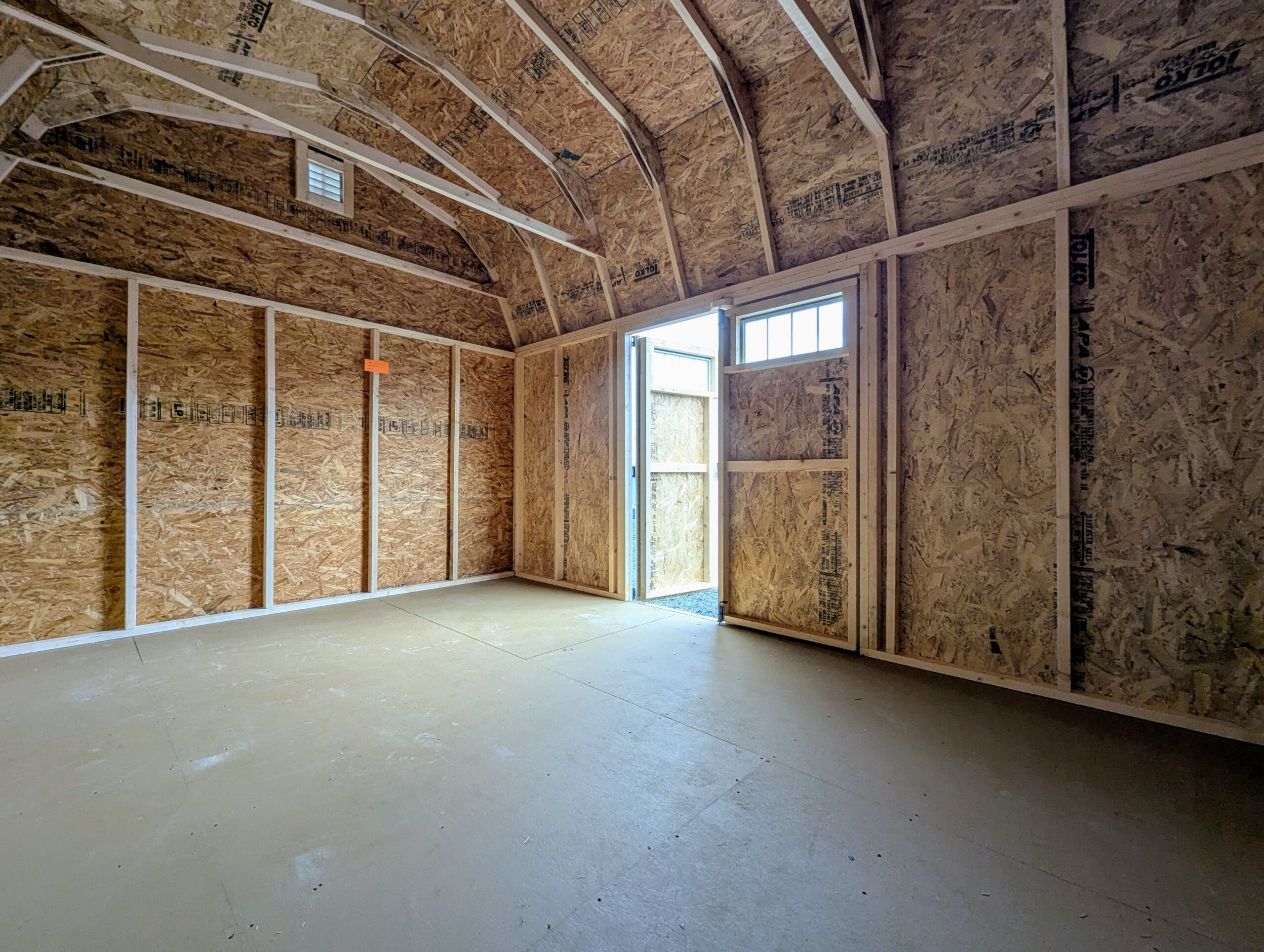 Interior of a10x14 Madison Series Dutch shed