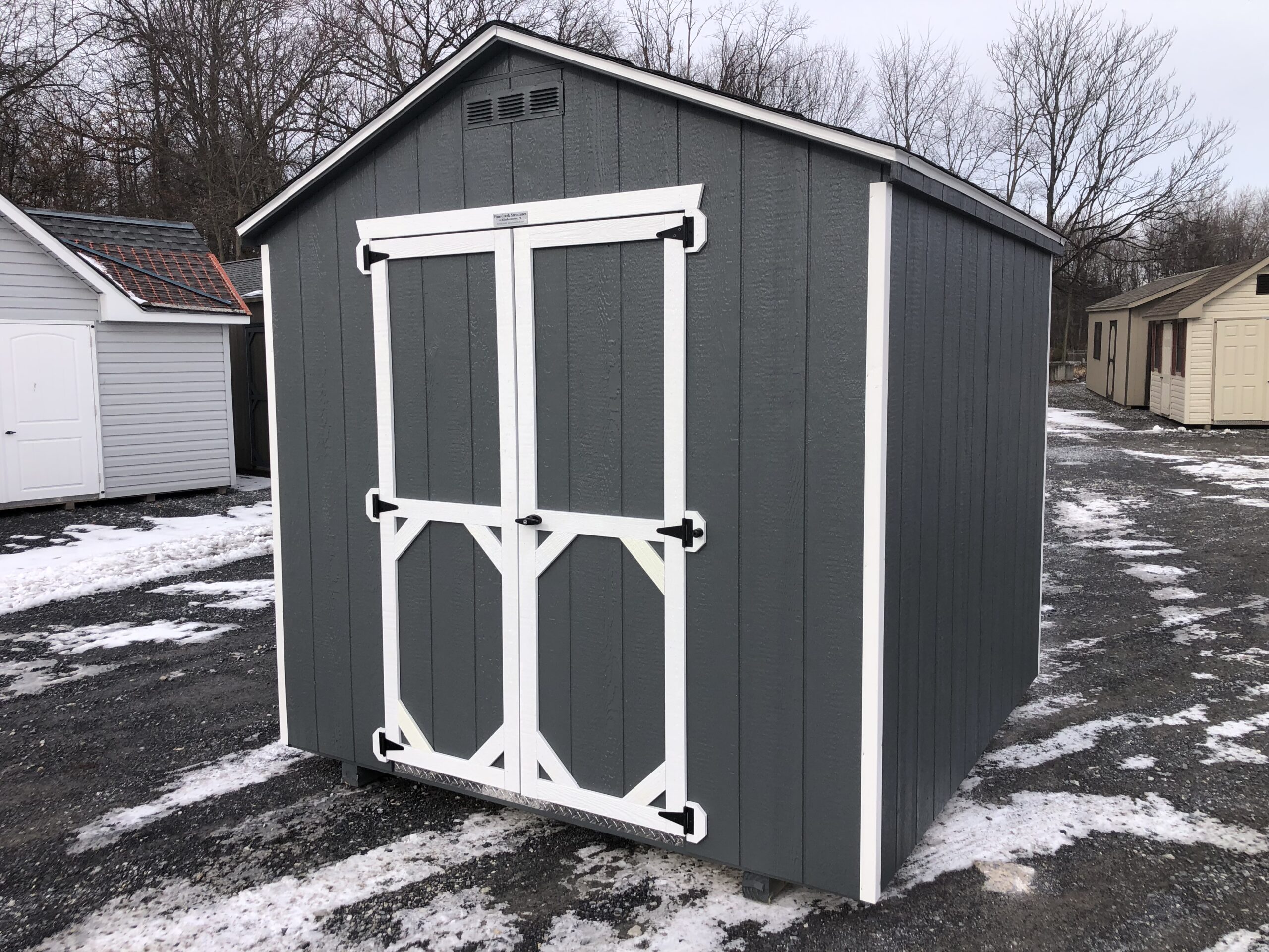 8x8 Peak front storage shed