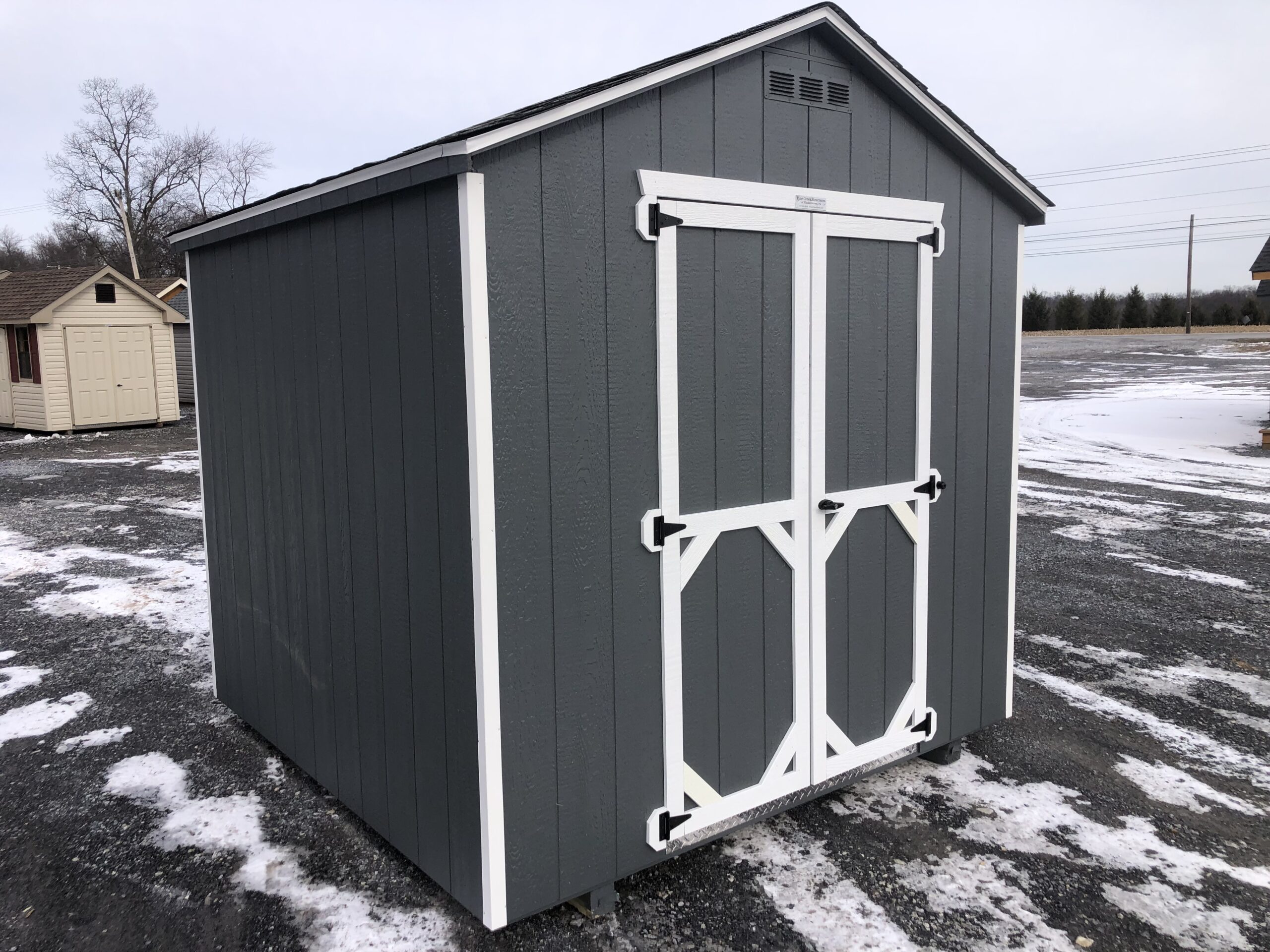 8x8 Peak front storage shed