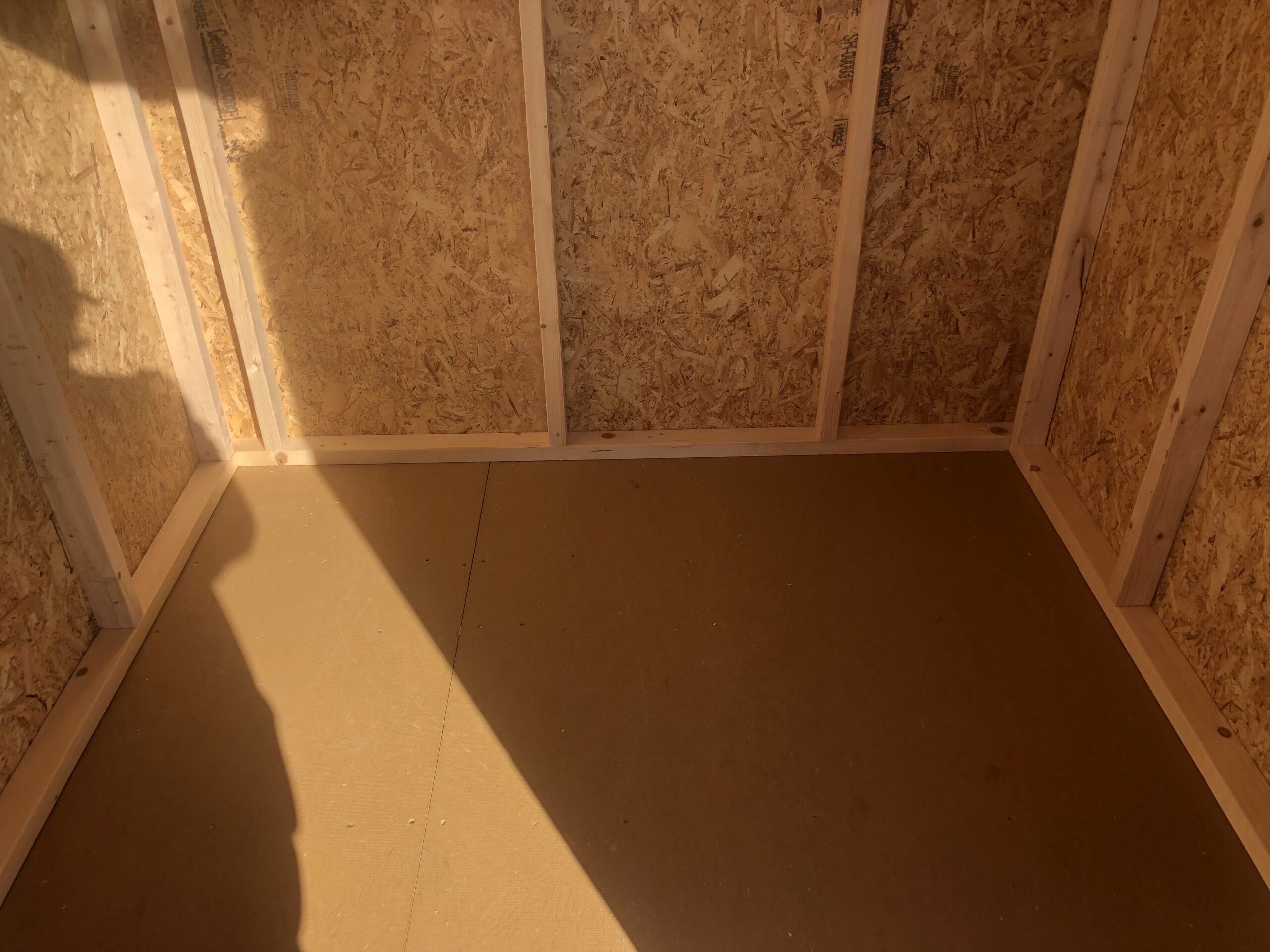 inside of 6x6 Mini Barn storage shed