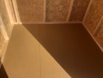 Inside of peak side storage shed