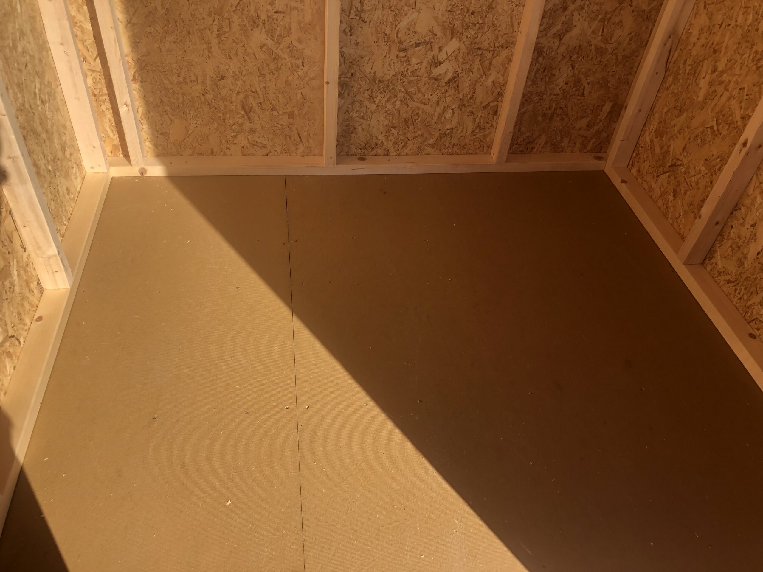 Inside of peak side storage shed
