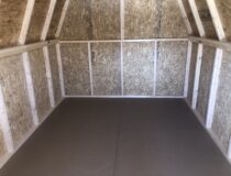 inside of 8x12 mini barn storage shed