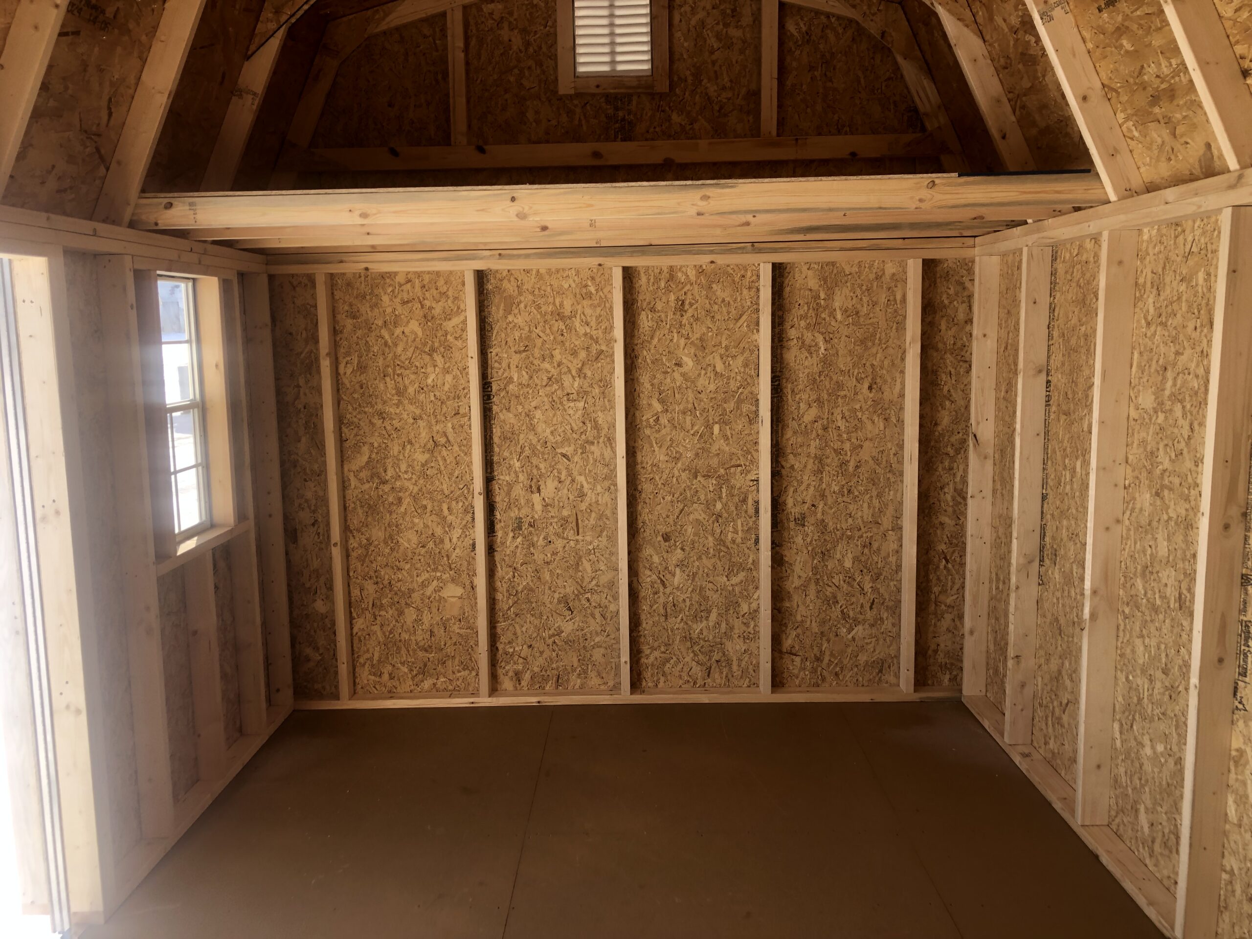 lofts inside of 10x16 Dutch garden shed