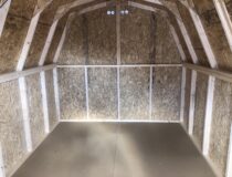 Inside of 8x12 mini barn storage shed