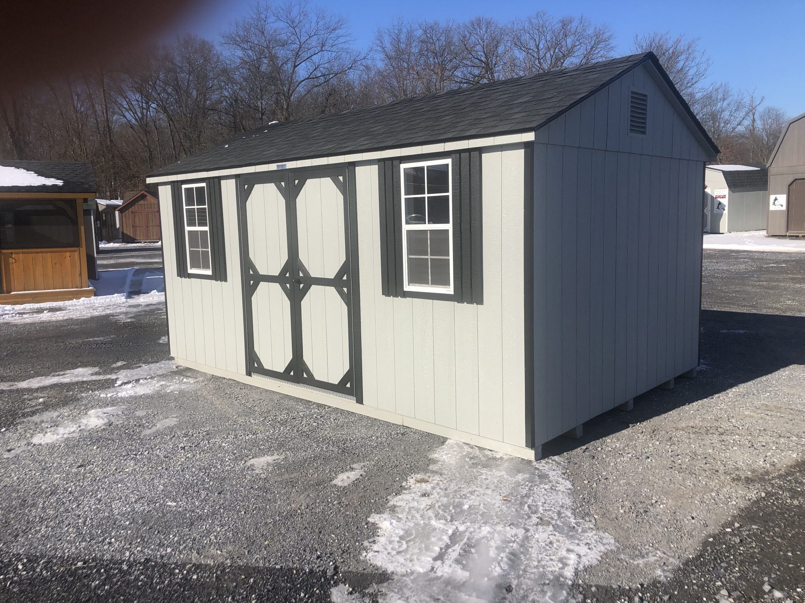 10x16 peak side storage shed