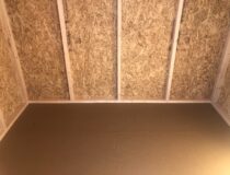 Inside of 6x8 peak side storage shed