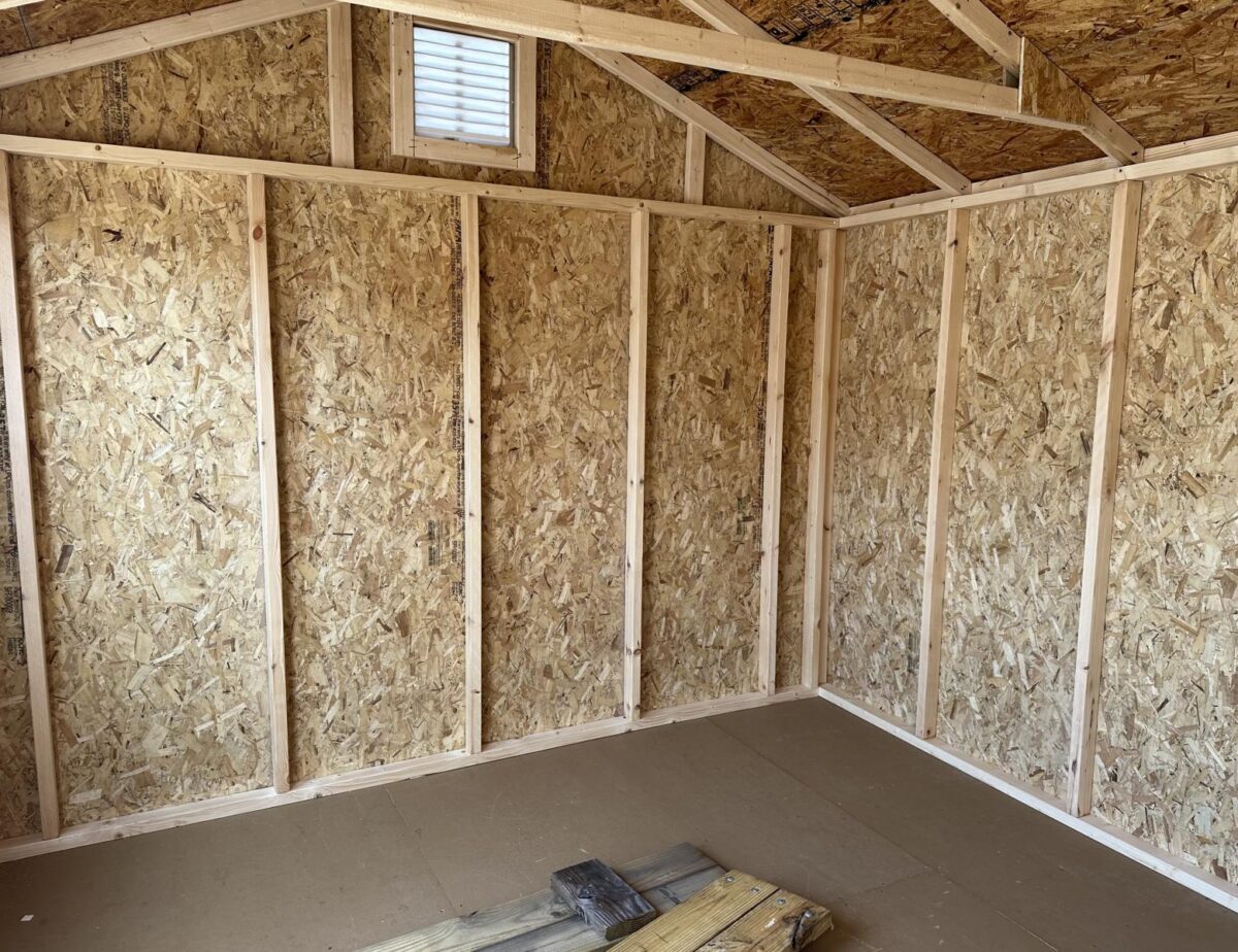 Light-filled and accessible. Two 18x36 single-hung windows and a dedicated entry door make this shed a perfect workspace or organized storage hub.