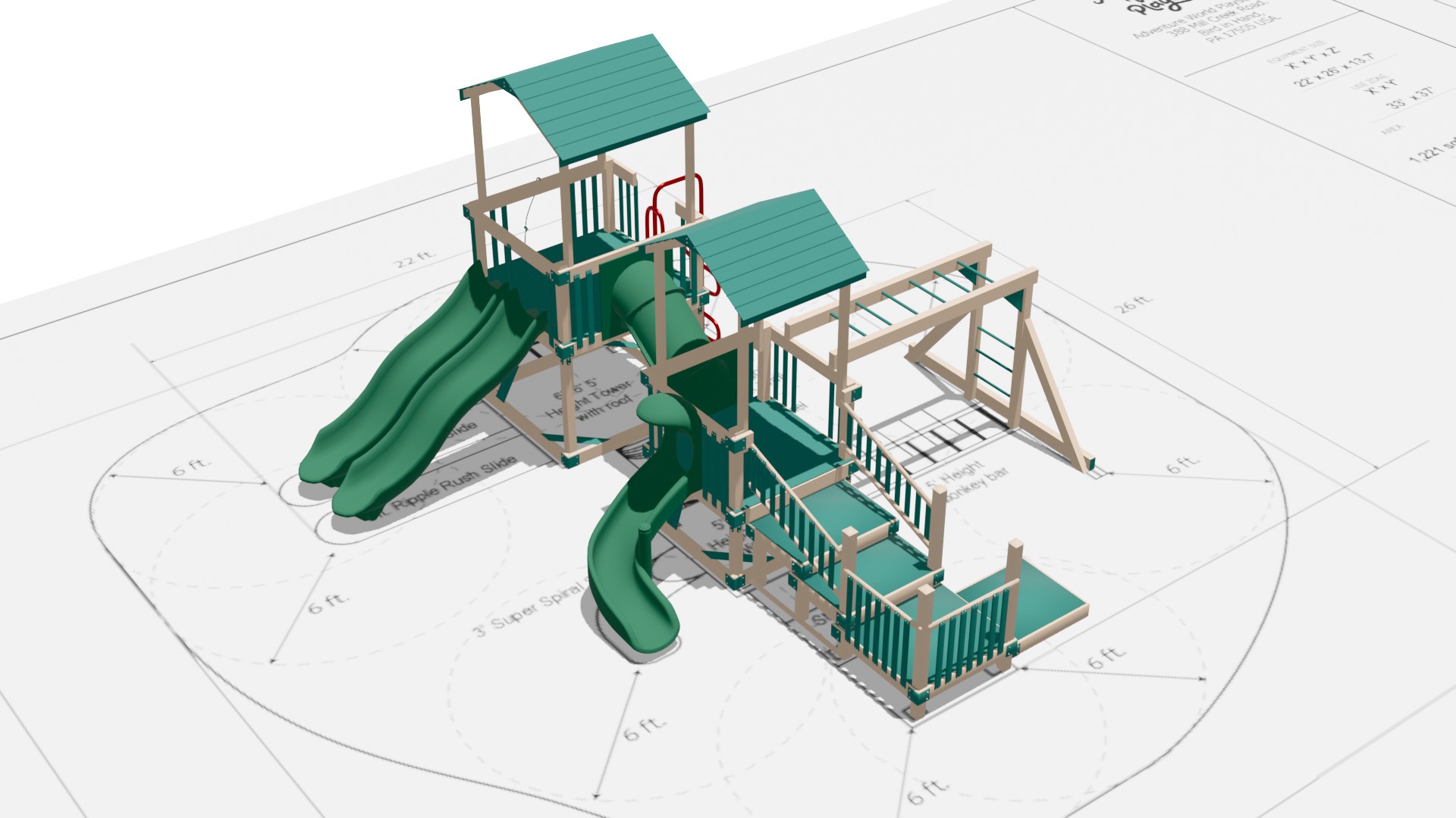 medium commercial swing set