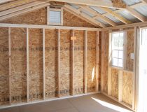 10x14 Peak Style Storage Shed Interior