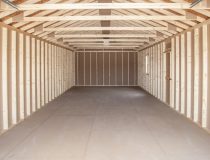 14x40 XL Peak Style One-Car Garage Interior