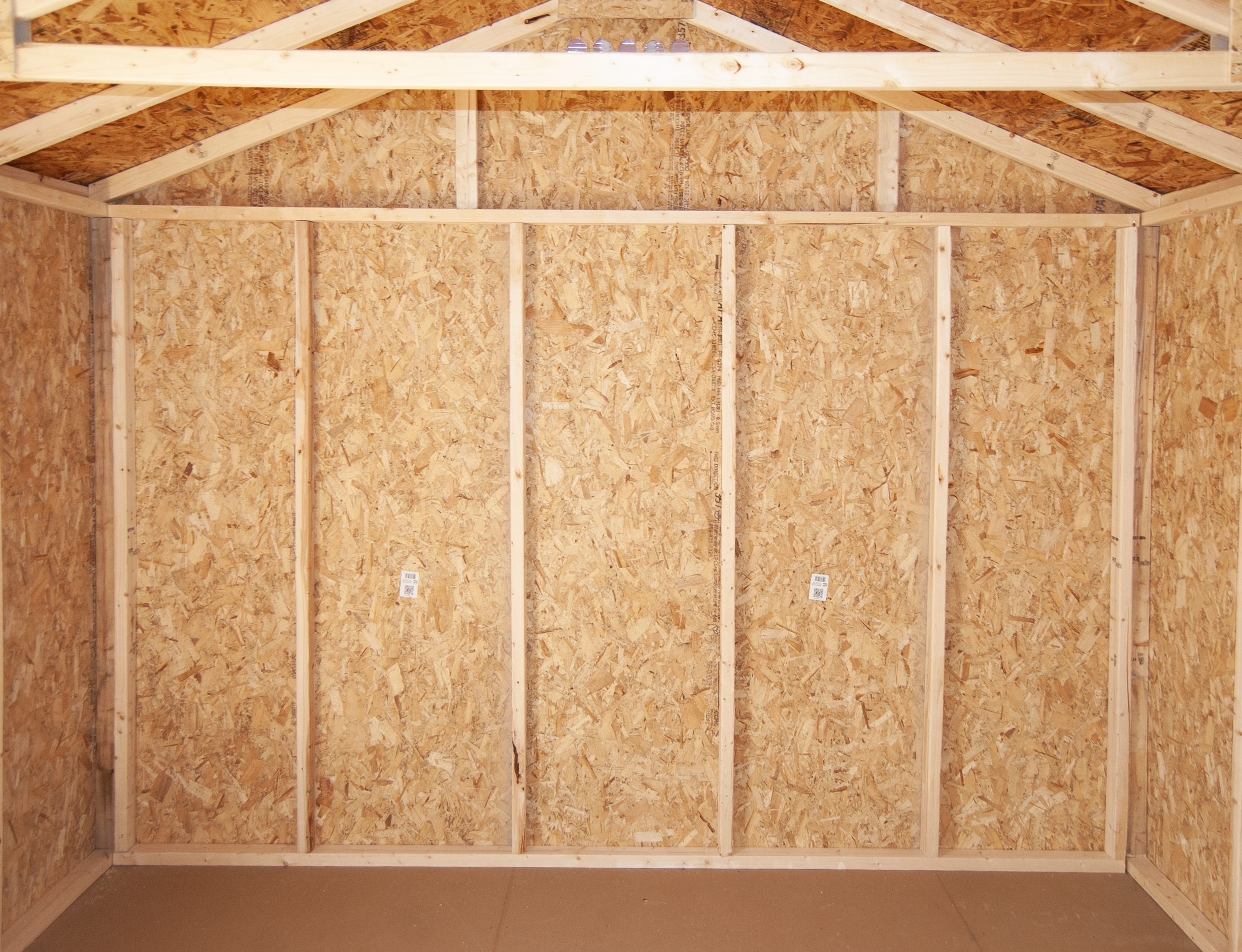 10x12 Madison Peak Shed Interior