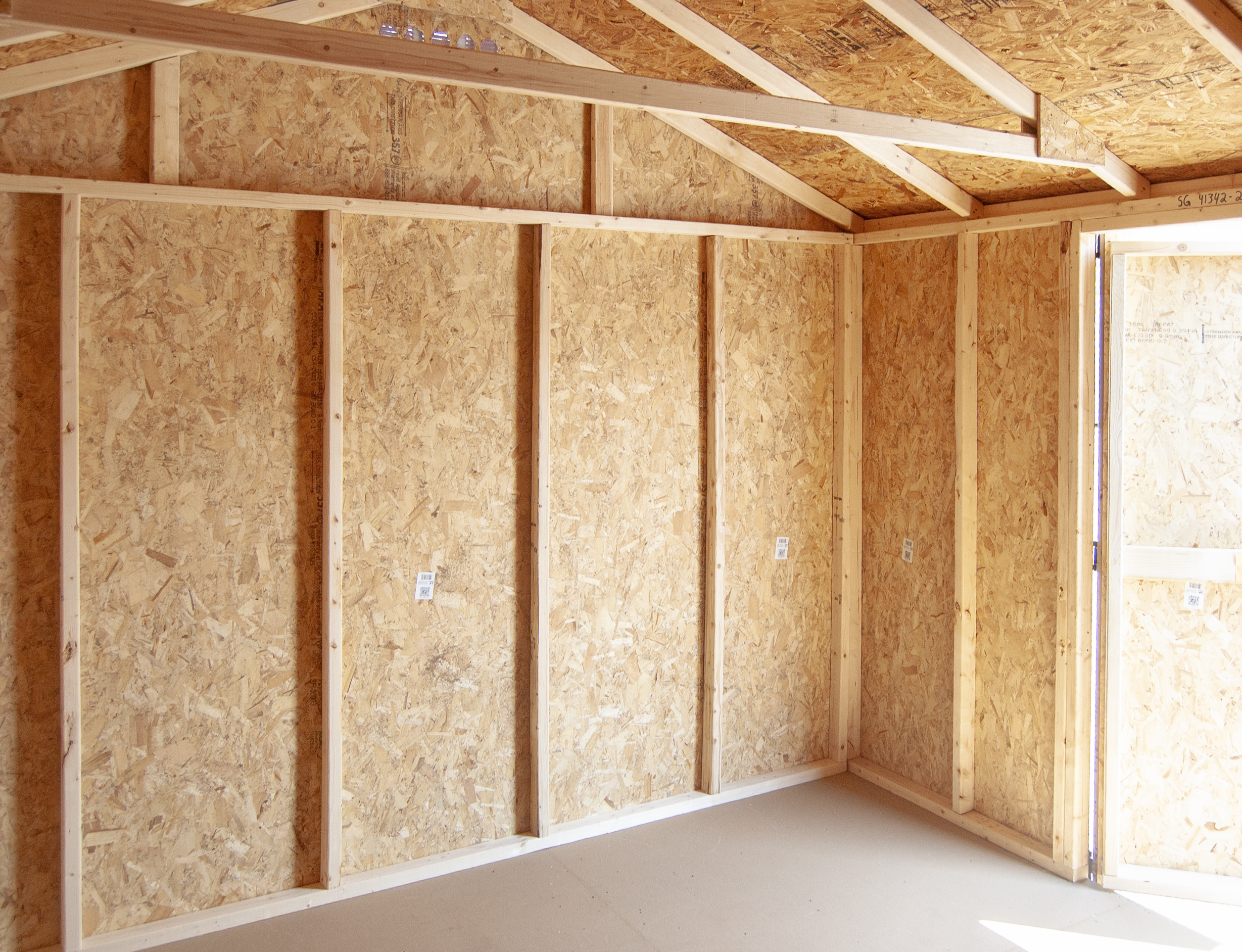 10x12 Madison Peak Shed Inside