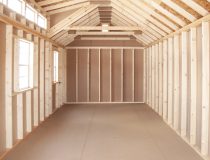 10x24 Cape Cod Style Storage Shed Interior