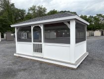 10x16 Pavilion with privacy wall and screen
