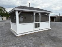 10x16 pavilion with screening and privacy wall