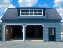 24 x 28 Two-Car Two-Story Cape Cod Garage
