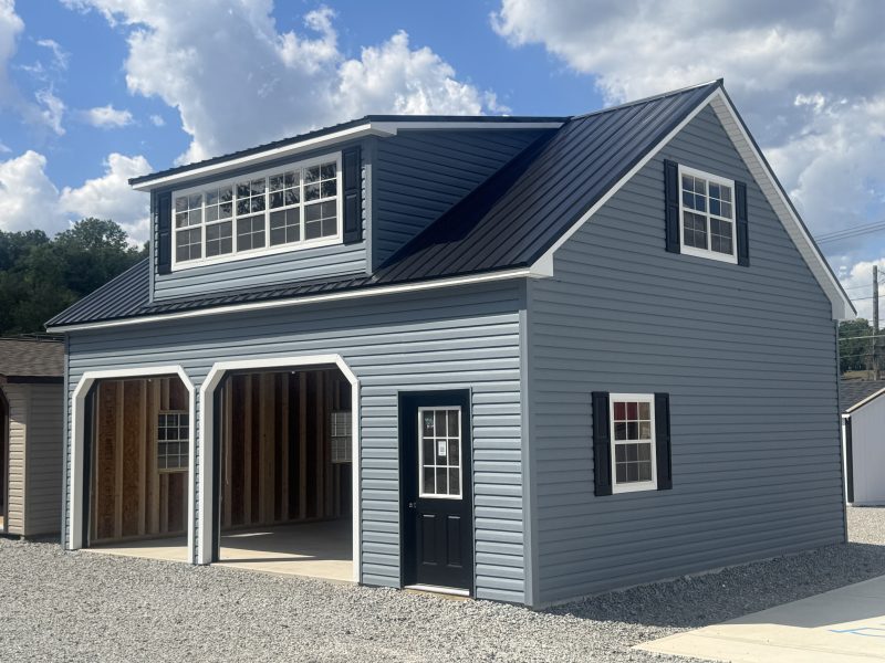 24 x 28 Two-Car Two-Story Cape Cod Garage
