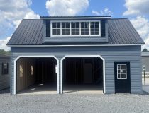24 x 28 Two-Car Two-Story Cape Cod Garage
