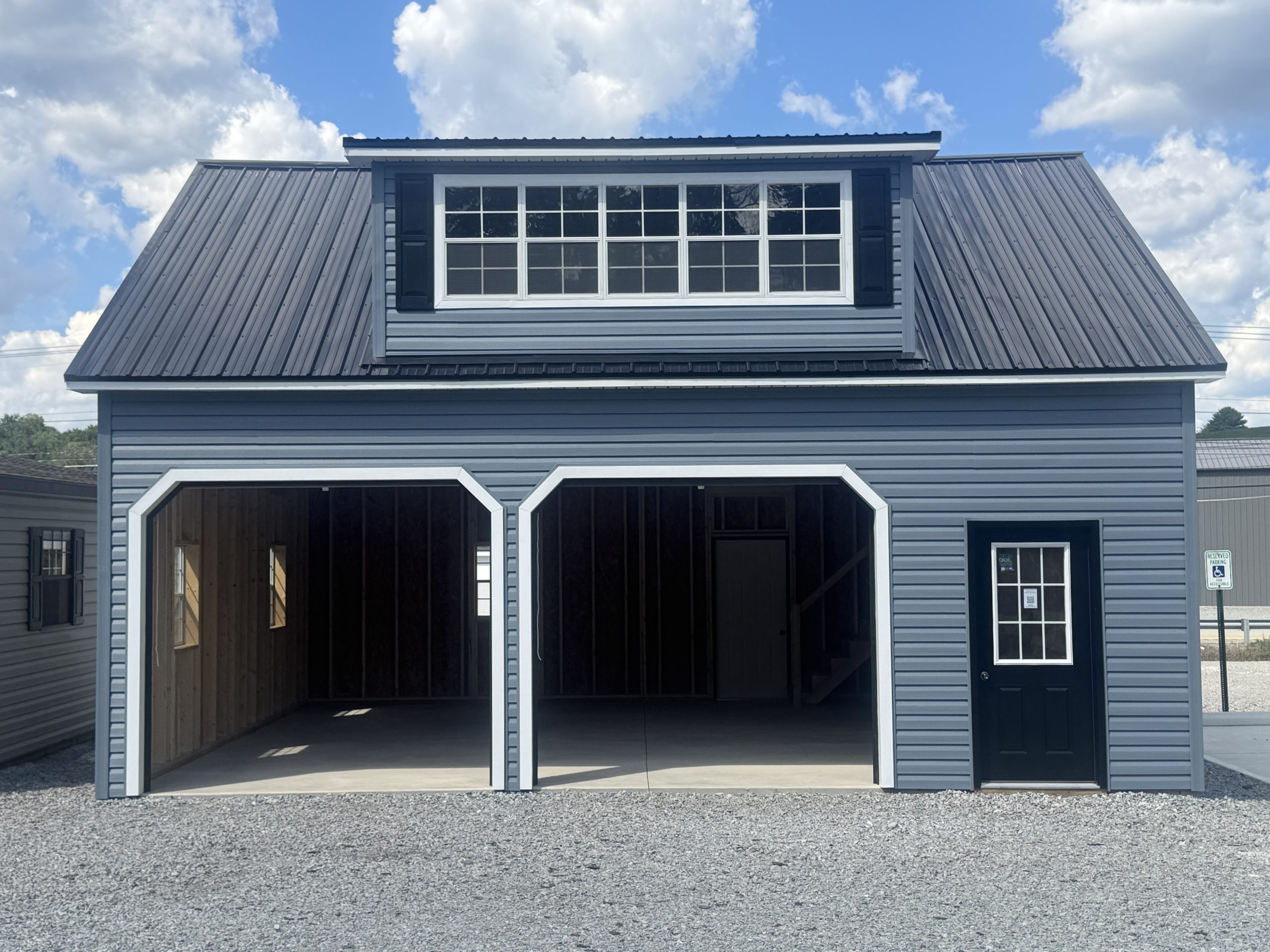 24 x 28 Two-Car Two-Story Cape Cod Garage