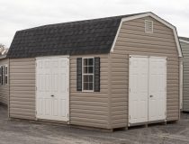 10x16 Dutch Barn Style Storage Shed with 2 Doorways and Loft Inside
