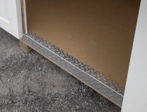 10x16 Dutch Barn Style Storage Shed with diamond tread plate at doorway