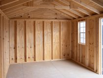 10x18 Peak Style Storage Shed Interior