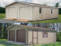 2-Car Modular Garages Collage 1