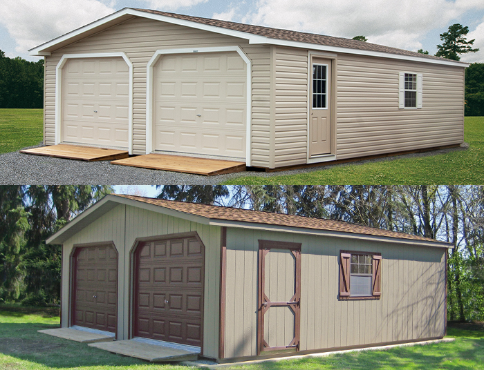 2-Car Modular Garages Collage 1