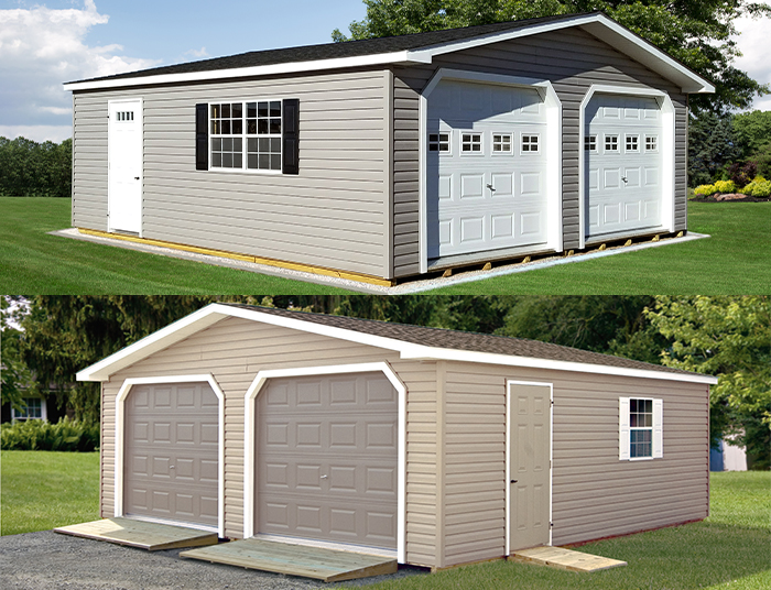 2-Car Modular Garages Collage 2