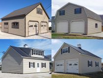 2-Car Modular Garages Collage 4 (with a second story)