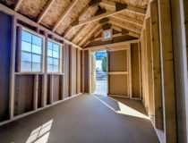 8x12 Cape Cod Shed Interior