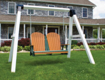 Poly Fanback Swing on Vinyl A-Frame
