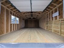 14x24 Peak Garage Interior 2x8 KDAT Flooring
