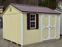 10 x 12 Peak Style Shed Side Entry - Metal Roof