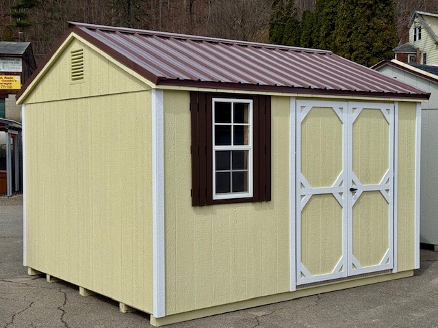 10 x 12 Peak Style Shed Side Entry - Metal Roof