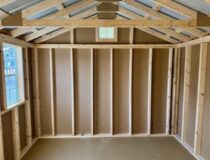 10 x 12 Peak Style Shed Side Entry - inside