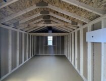 10x14 Peak Front Shed Interior