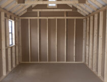 10x16 Cape Cod Shed Interior