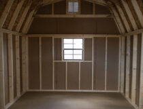 10x14 High Wall Barn Interior