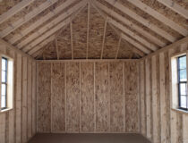 10x14 Hip Deluxe Shed Interior