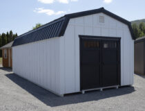 12x28 Custom Gambrel Dutch Barn Black and White