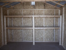 10x12 Madison Peak Shed White Interior