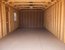12x24 New England Peak Garage Driftwood and Black Interior
