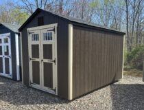 4x6 double doors with transom windows on a Madison Peak shed.